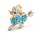 2015 latest design souvenir items metal rhinestone dog keychain wholesale keyring